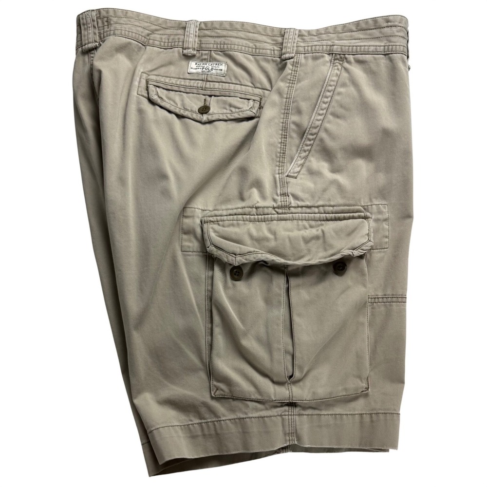 Polo Ralph Lauren Classic Polo Chino Cargo Shorts Mens 48 Khaki Tan Twill
